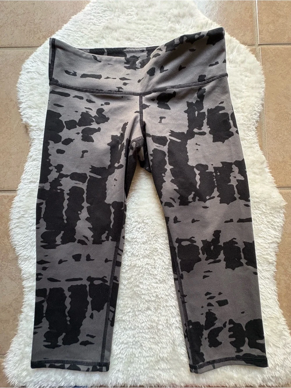 Alo Yoga Womens Airbrush Abstract Tie Dye Cropped Leggings Size S